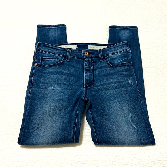Pilcro and the Letterpress Denim - Pilcro and the Letterpress High-Rise Dark Blue Skinny Jeans